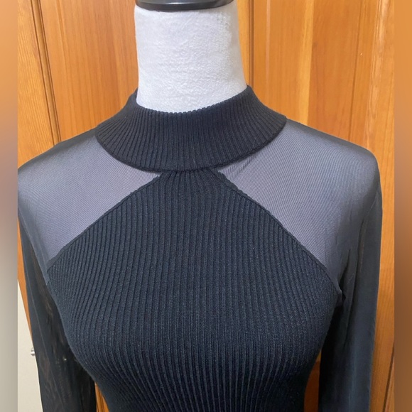 Almost Famous Womens Long Sleeve Ribbed Bodycon Midi Dress - Picture 5 of 6